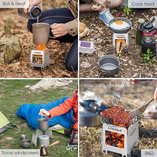 tent kachel / Draagbare Lichtgewicht - camping gas stove Portable collapsible, ‎1.63 x 9 x 10.92 cm — afbeelding 2