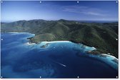 Muurdecoratie Caribisch eilandkust fotoprint - 180x120 cm - Tuinposter - Tuindoek - Buitenposter