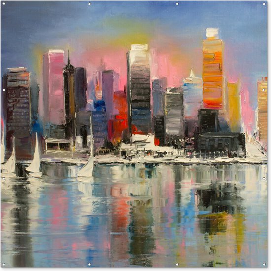 Abstract olieverf Schilderij zwart rood - Kopen | Kunst voor in huis