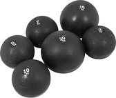 Gorilla Sports Slam Ball Set - 60 kg - 6 Trainingsballen -Slijtvast - Zwart