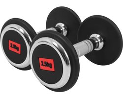 Gorilla Sports Gorilla Sports Dumbbellset 5 kg - 2 x 2,5 kg - Vaste Halters - Rubber