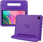 HappyCase Kinder Tablethoes Geschikt voor Samsung Galaxy Tab A 10.1 (2019) | Kindvriendelijke Hoes | Beschemhoes | Kinderhoes | met Handvat en Standaard | Paars