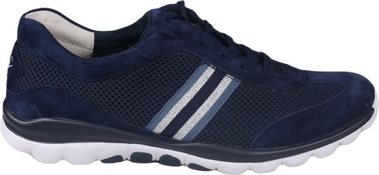 Gabor rollingsoft sensitive 46.966.16 - dames rollende wandelsneaker - blauw - maat 40.5 (EU) 7 (UK)