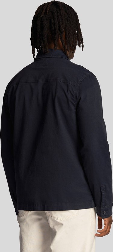 Lyle & Scott Garment dyed overshirt - dark navy