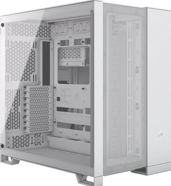 Corsair 6500D Airflow Wit - Midtowermodel - ATX, EATX, Micro-ATX, Mini-ITX geen voeding - Tempered Glass - Zonder fans - Wit