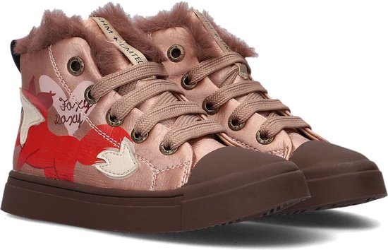 Shoesme Sh23w020 Hoge sneakers - Leren Sneaker - Meisjes - Roze - Maat 30