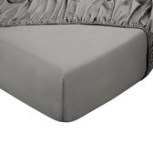 Drappe-housse - 100% coton naturel - 90x200 - gris