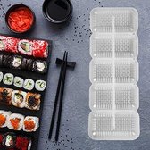 Sushi Mallen 5 STKS Rijst Schimmel Pak DIY Gereedschap Rijst Onigiri Rijst Bal Non Stick Druk Bento Tool (Wit)