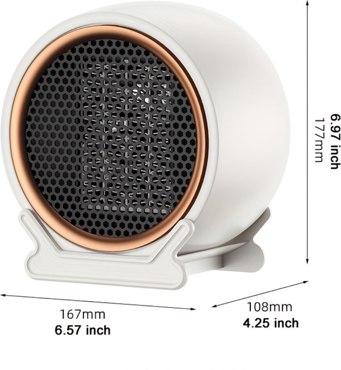 Nivard Elektrische Kachel - Haard - Heater - Mini Kachel - Ventilator Kachel - Wit – foto 6