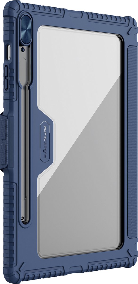 Nillkin, Schokbestendig hoesje voor Samsung Tab S9+ Multi-Angle Ondersteuning, Nachtblauw
