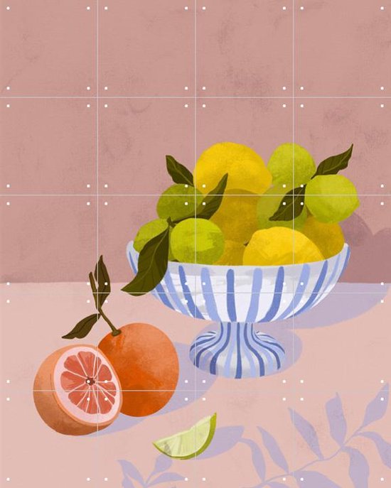 IXXI Bittersweet, Good Blauw - 80 x 100 cm - Support de suspension gratuit - Grande décoration murale et posters - Illustrations, Coloré, Ludique, Art numérique