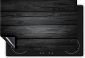 Chefcare Inductie Beschermer Zwarte Houten Planken - Hout - 76x51,5 cm - Afdekplaat Inductie - Kookplaat Beschermer - Inductie Mat