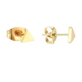 Aramat jewels ® - Zweerknopjes oorbellen driehoek goudkleurig chirurgisch staal 5mm