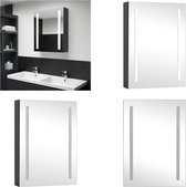 vidaXL Armoire de salle de bain avec miroir et LED 50x13x70 cm - Armoire de salle de bain - Armoires de salle de bain - Armoire à pharmacie - Armoires à pharmacie