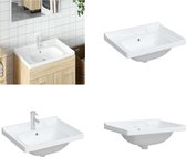 vidaXL-Lavabo-rectangulaire-61x48x23-cm-céramique-blanc - Lavabo - Lavabos - Lavabo - Évier