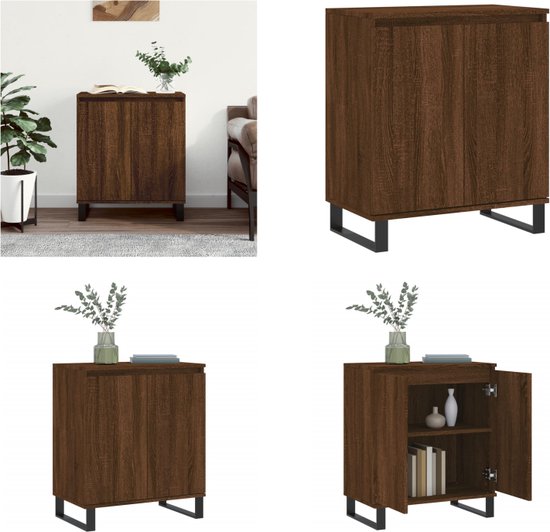 vidaXL Dressoir 100x35x70 cm bewerkt hout sonoma eikenkleurig