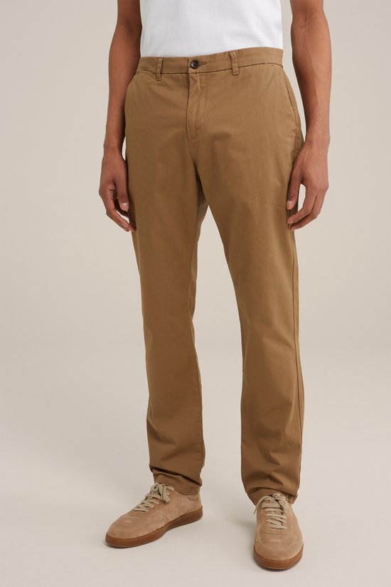 WE Fashion Heren slim fit chino met stretch