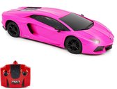 Cars Roze Aventador LP700-4 Officieel gelicentieerd Afstandsbediening Auto 1:24 Schaal Werken Lichten 2.4Ghz Meisjes RC
