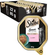 Sheba Sauce Lover Tub - Saumon - Nourriture pour chats - 22 x 85 g