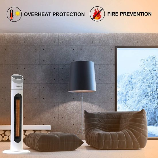 Elektrische Verwarming met Display - Electric Heater - Elektrische Kachel Verwarming en Verkoeler in 1 met afstandsbediening en timerfunctie tot 30m2