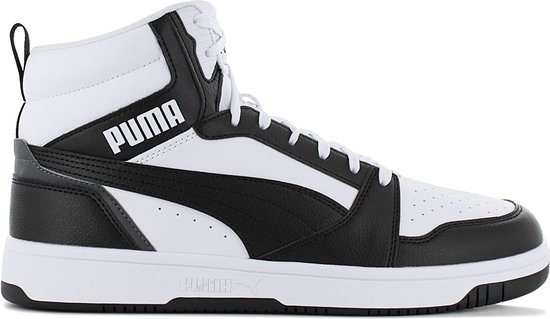 PUMA Rebound v6 Unisex Sneakers - PUMA White-PUMA Black-Shadow Gray-PUMA White - Maat 41
