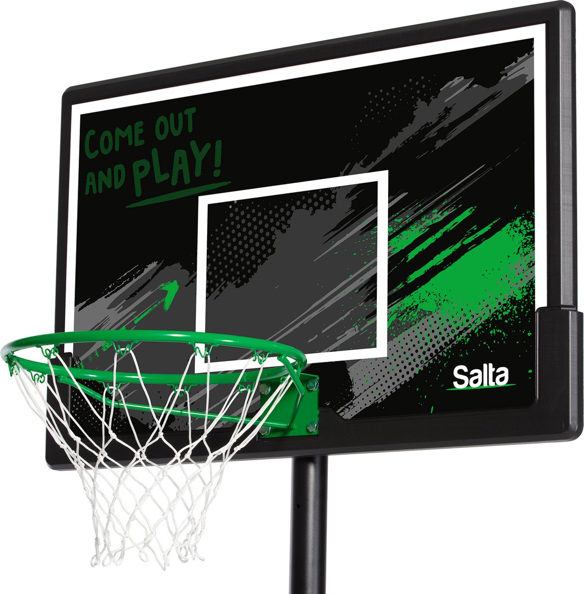 Salta Forward – Basketbalpaal voor kinderen – Verstelbare hoogte 230 - 305 cm – Verrijdbaar basketbalstandaard met basketbalring – Zwart — afbeelding 8