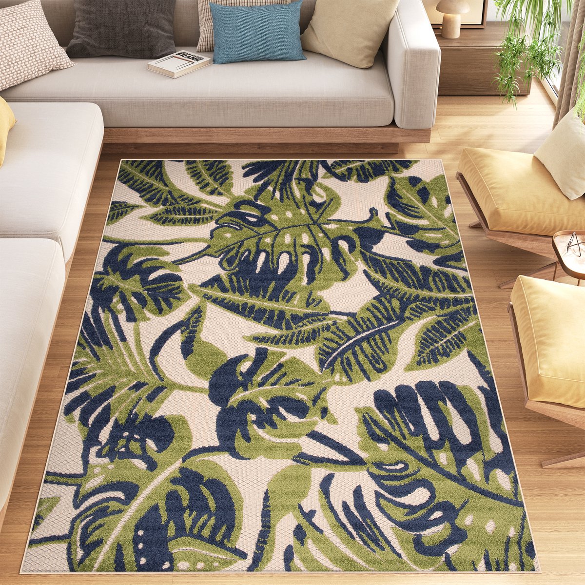 Tapiso Patio Indoor Tapijt Groen Tuintapijt Buitenkleed Buiten Outdoor Modern Maat- 140x20