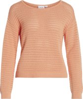 Vila Sweater Vibellisina Boatneck L/s Knit Top - 14089578 Shell Coral Taille Femme - XL