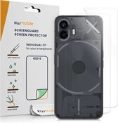 kwmobile 3x beschermfolie geschikt voor Nothing Phone (2) - Transparante bescherming voor achterkant smartphone