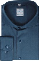 Vercate - Strijkvrij Kreukvrij Overhemd - Blauw - Regular Fit - Bamboe Katoen - Lange Mouw - Heren - Maat 43/XL