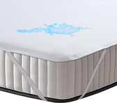 Waterdichte matrasbeschermer, 150 x 200 cm, ademende matrasoplegger, Molton, matrasbescherming zonder gekraak