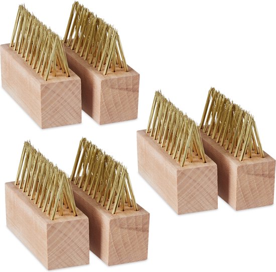 Foto: Onkruidborstel set van 6 onkruid verwijderen stalen borstel voegenborstel