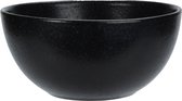 Excellent Houseware Soepkommen - Lava stone - keramiek - D15 x H7 cm - zwart - Stapelbaar