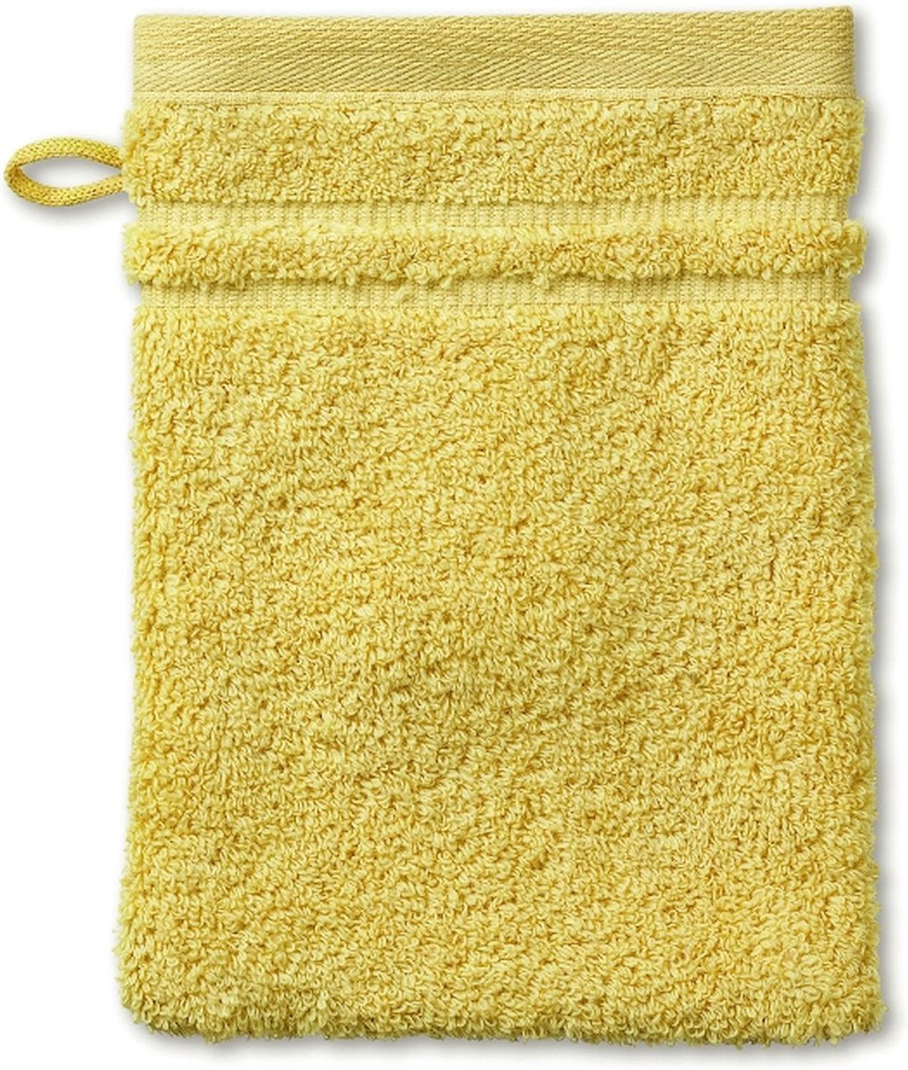 Washandje, Set van 3 Stuks, 15 x 21 cm, Sahara Geel, Katoen - Kela | Leonora