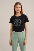 WE Fashion Dames T-shirt met embroidery