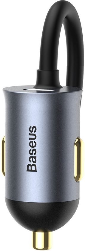 Baseus Auto Snellader 120W met 2 USB en 2 USB-C Fast Charge Poorten - Baseus