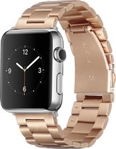 Bandje geschikt voor Apple Watch 38/40MM - Geschikt voor Series 1/2/3/4/5/6/7/8/9/SE - Maat One Size - Horlogebandje - Metaal - Rose goud