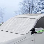 Auto voorruit Cover, Anti Ijssdeken, ultra-dikke Autovoorruitafdekking, Waterdichte Stofmistvorst Sneeuwzon Outdoor Bescherming, Gelden voor Sedan Hatchback Coupes(Zilver)