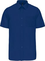 Overhemd Heren 3XL Kariban Korte mouw True Indigo 65% Polyester, 35% Katoen