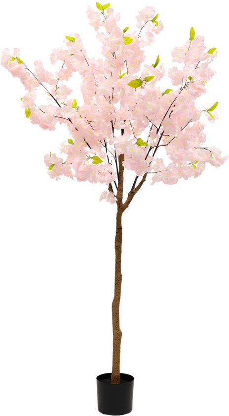 Fleur de Cerisier Artificielle 150cm Rose | Plante artificielle à fleurs | Arbre artificiel avec des fleurs | Fausse fleur de cerisier | Arbre artificiel en fleurs de cerisier