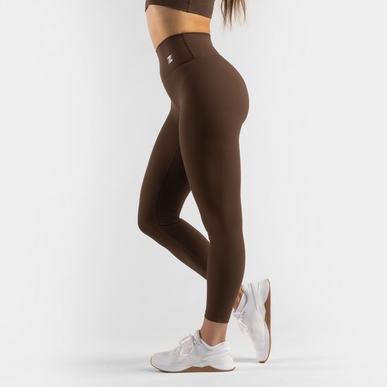 ZEUZ Sport Legging Dames High Waist - Sportkleding & Sportlegging Squat Proof voor Fitness & Crossfit - Hardloopbroek, Yoga Broek - 62% Recycled Nylon & 38% Elastaan - Bruin - Maat S van Merkloos — afbeelding 2
