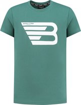 Ballin Amsterdam - Jongens Slim fit T-shirts Crewneck SS - Faded Green - Maat 14