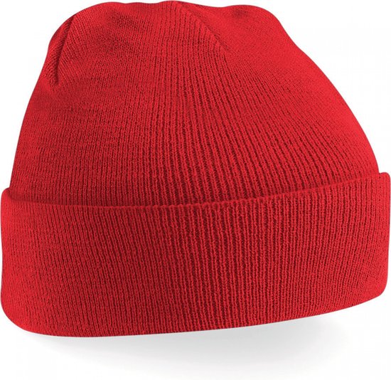 Bonnet à revers Beechfield Original Rouge vif