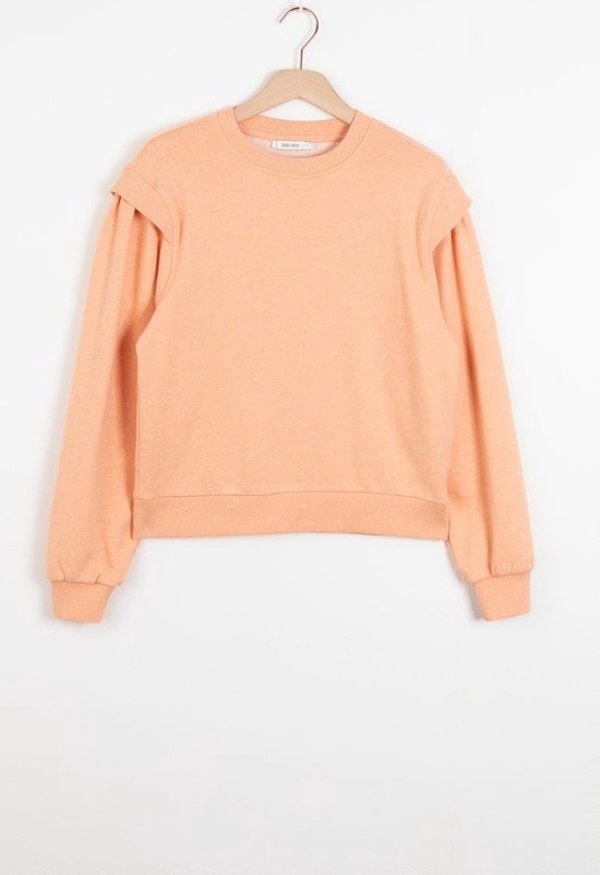 Sissy-Boy - Zacht oranje sweater met schouderdetails