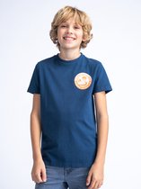 Petrol Industries - Jongens Backprint T-shirt Commute - Blauw - Maat 176