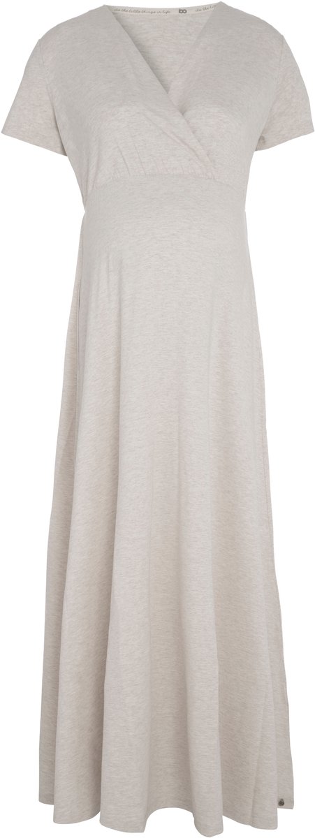 Baby's Only Zwangerschapsjurk Glow Ecru - Positiejurk - Maxi jurk gemaakt uit 96% viscose en 4% elastaan - Jurk met borstvoedingsfunctie