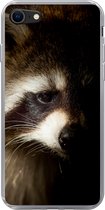 Geschikt voor iPhone 7 hoesje - Wasbeer - Wilde dieren - Zwart - Siliconen Telefoonhoesje