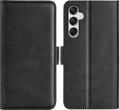 Coque Samsung Galaxy A25 - MobyDefend Luxe Wallet Book Case (fermeture latérale) - Zwart - Étui de téléphone portable - Étui de téléphone adapté pour Samsung Galaxy A25