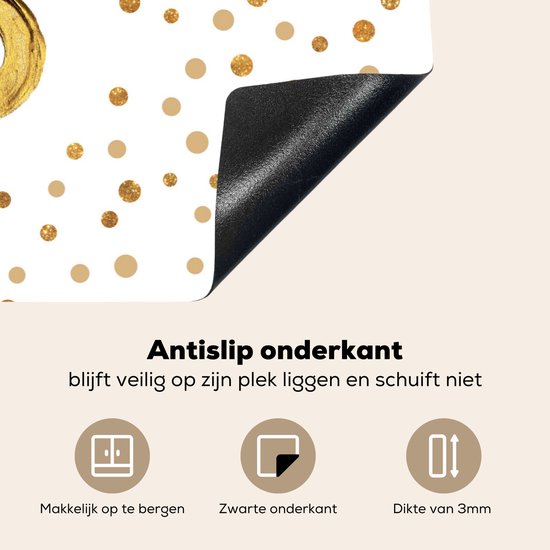 KitchenYeah® Inductie beschermer 76x51.5 cm - Jubileum - 20 jaar - Design - Kookplaataccessoires - Afdekplaat voor kookplaat - Inductiebeschermer - Inductiemat - Inductieplaat mat