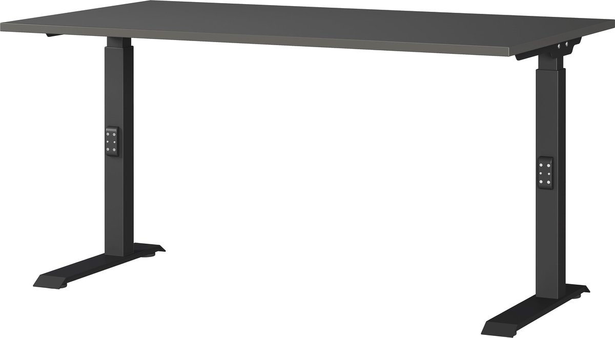 Bureau Galileo Grafiet - 140x80cm - Hoogte 91 cm - In hoogte verstelbaar